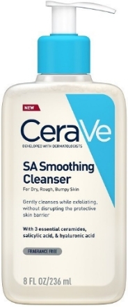 CeraVe SA Smoothing Cleanser 236ml.เซราวี เอสเอ สมูทติ้ง คลีนเซอร์ ผลัดเซลล์ผิว ลดผิวมัน ลดสิว 